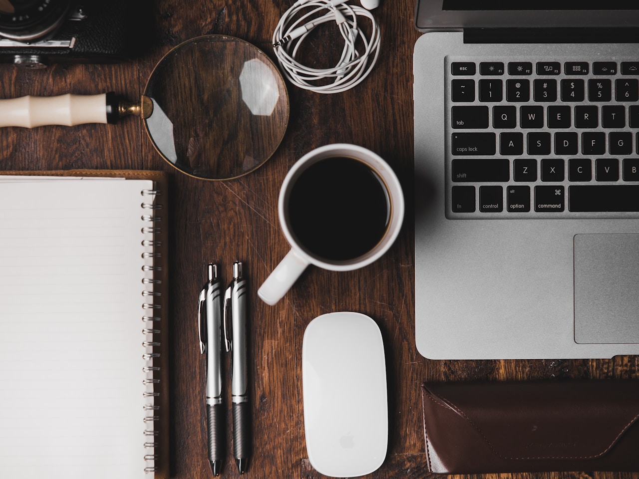 Researcher at modern workspace